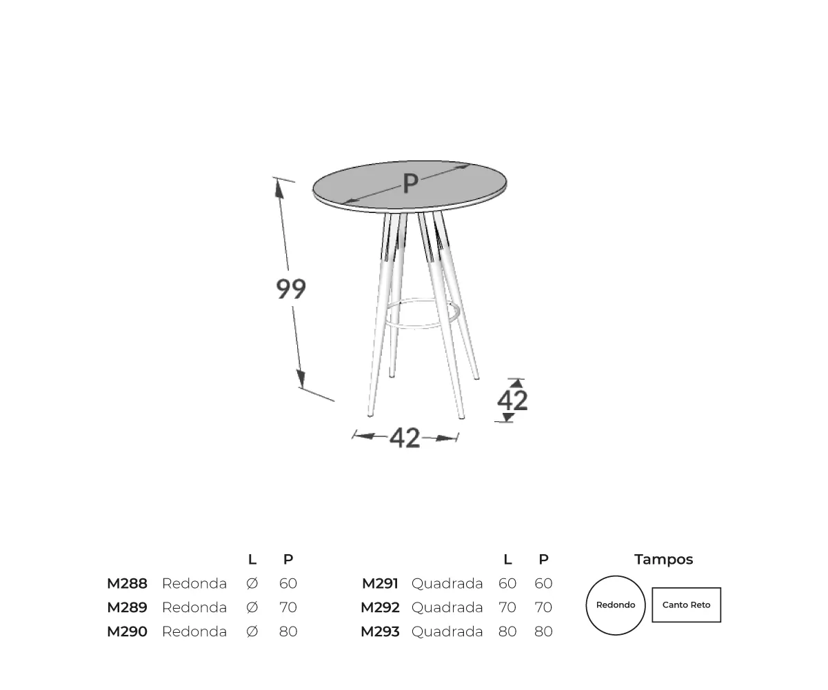 Mesa Bistrô Tina - Imagem 2