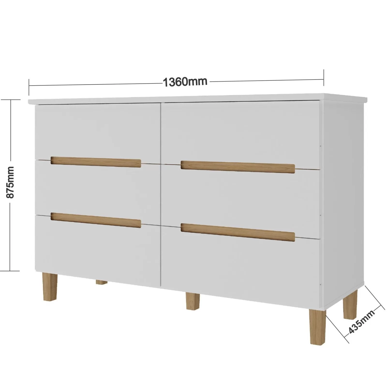 Cômoda Logan 6 Gavetas - Imagem 7