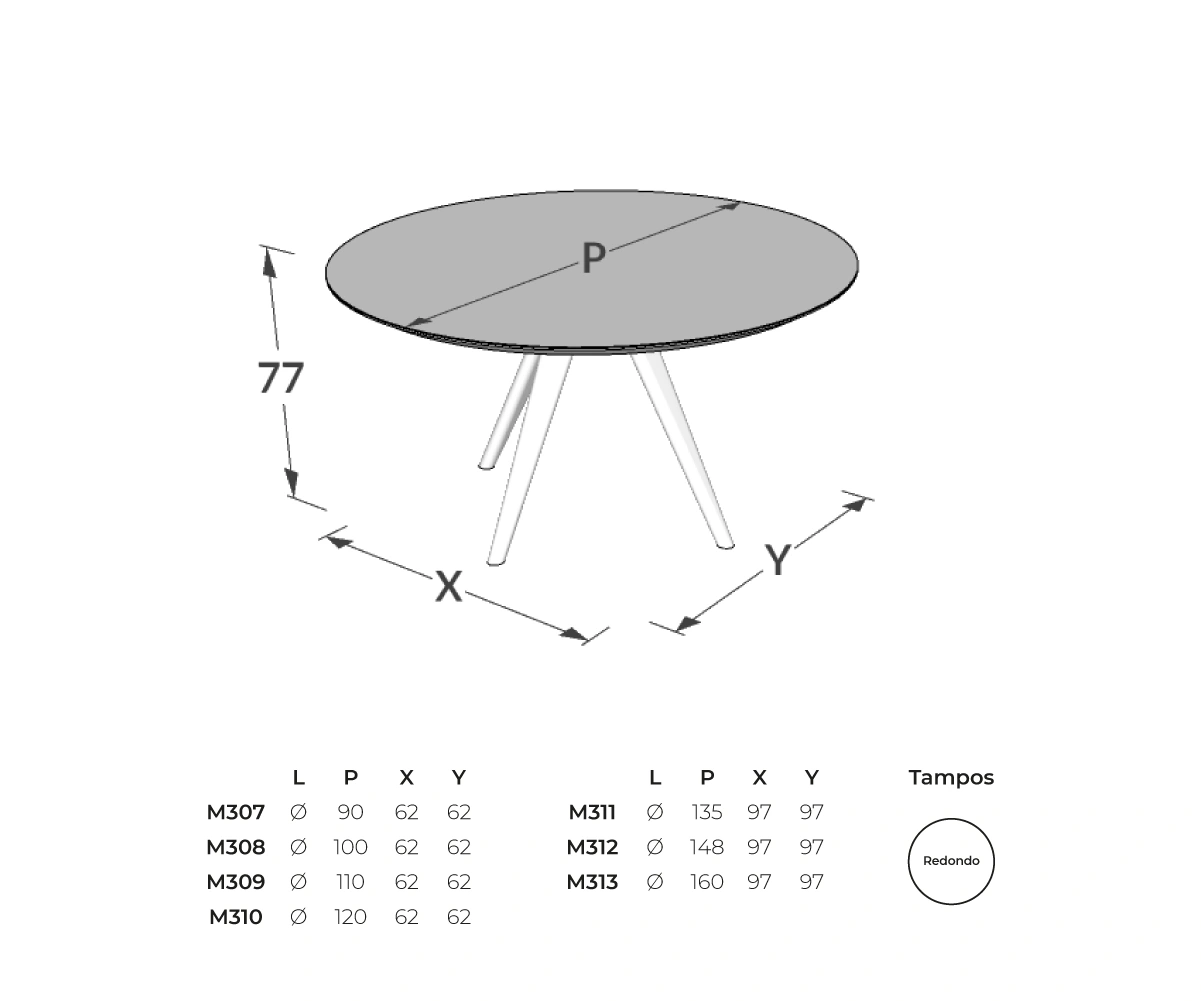 Mesa Lizzie Redonda - Imagem 3