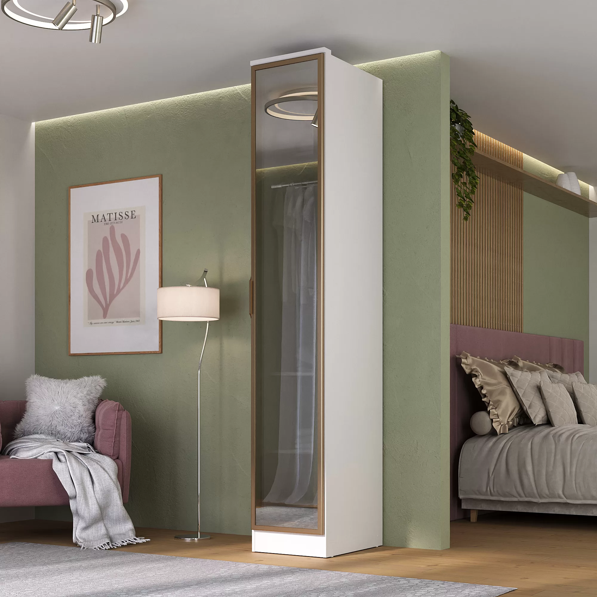 Roupeiro Ravi 1 Porta Reflecta - Imagem 2