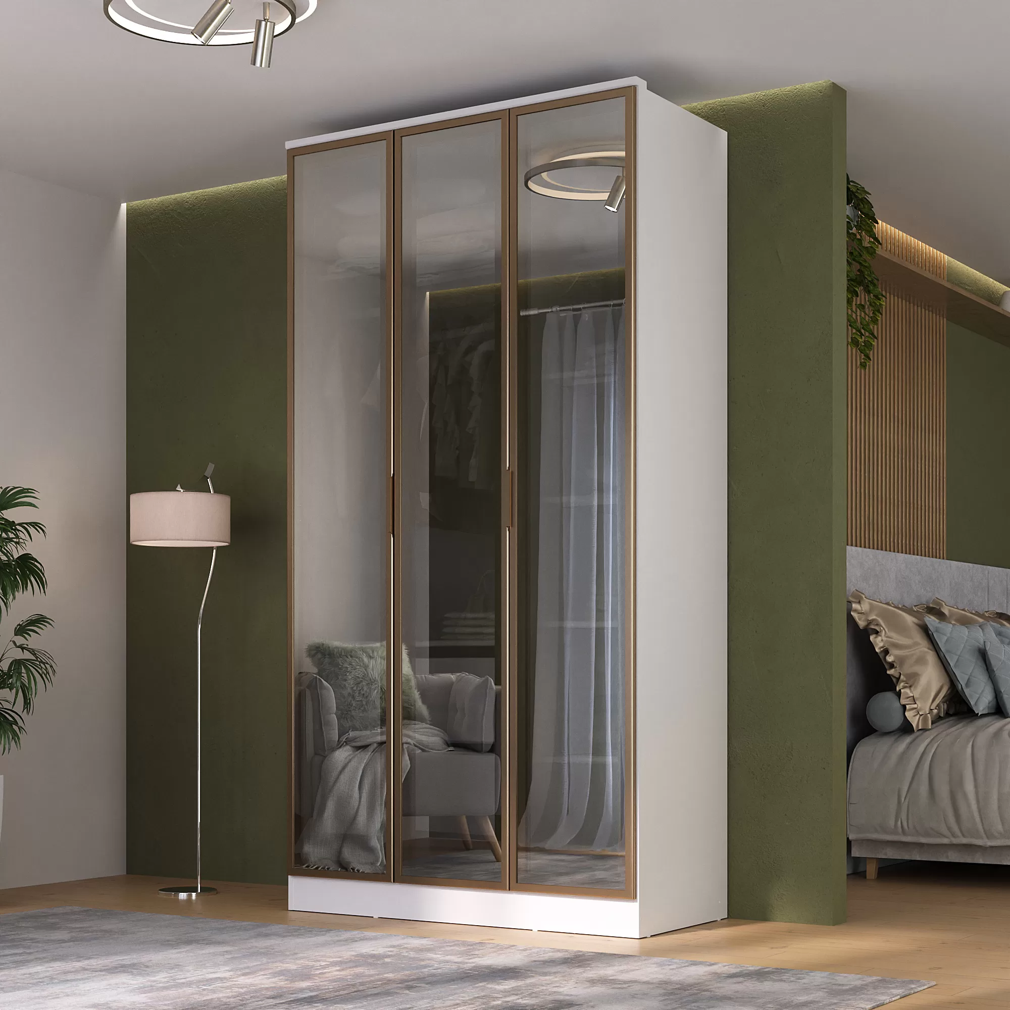 Roupeiro Ravi 3 Portas Reflecta - Imagem 2